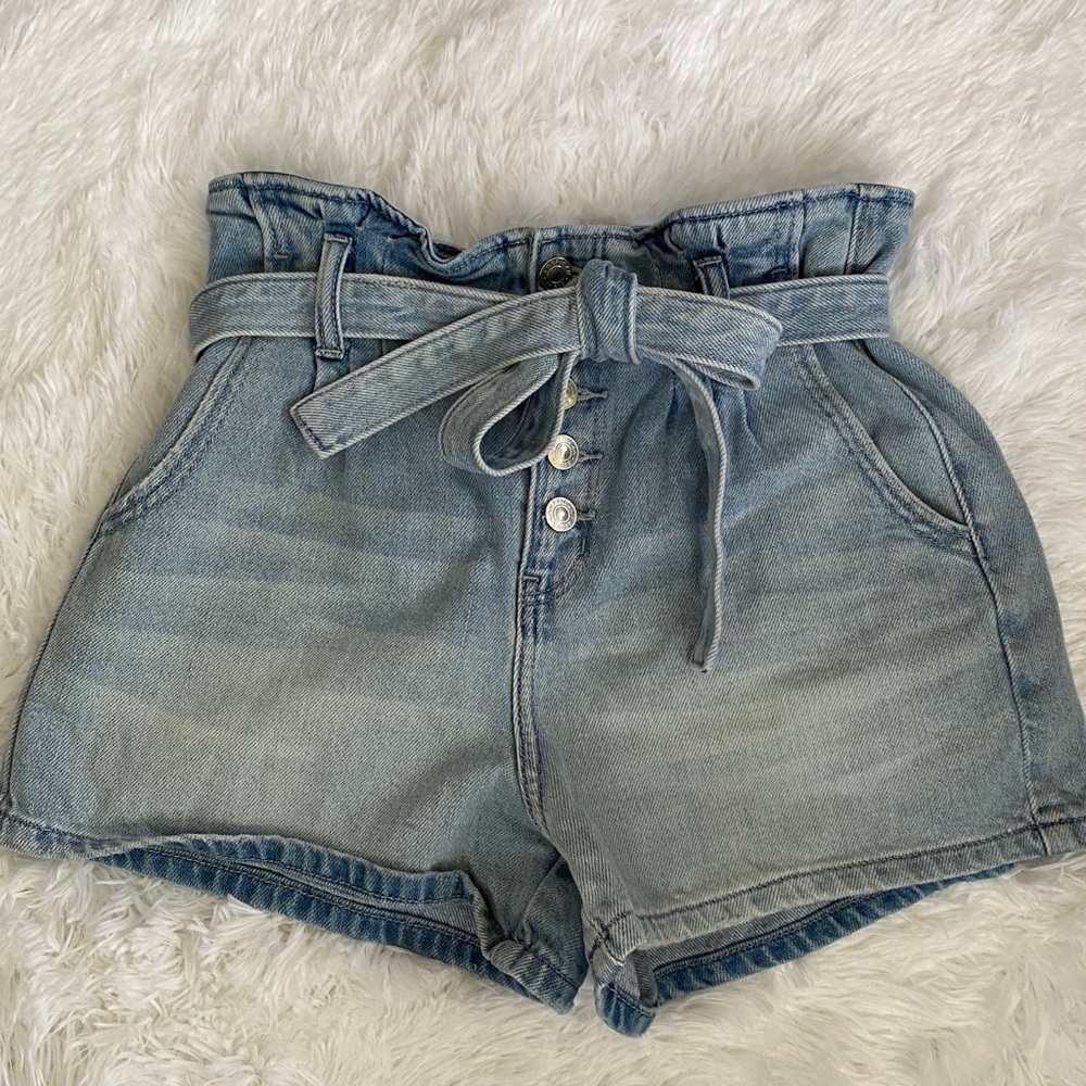 AMerican Eagle cinched waist denim shorts | 0